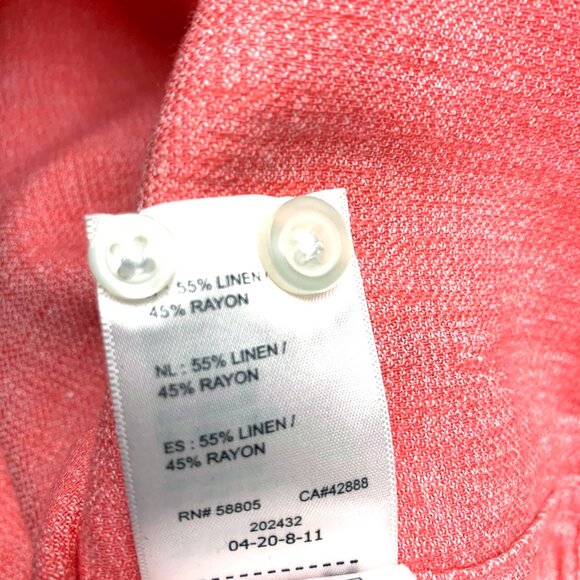 DXL True Nation Linen Blend Roll Tab Long Sleeve‎ Button Down Shirt - Picture 6 of 8